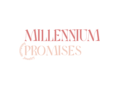 MILLENNIUM PROMISES logo concept adobe art brandidentity branding cleverfoxdesign design elegant graphic design illustrator jewelry jewelrylogo logo logoconcept typography wordmark