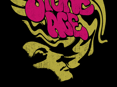 QOTSA age drawn graphic hand merch psychedelic queens stone t shirt tshirt type