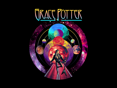 Grace Potter colourful futuristic grace potter merch merchandise psychadelic sci fi t shirt tee