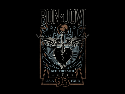 Bon Jovi apparel band merch band t shirt bon jovi graphic design merchandise music print streetwear t shirt