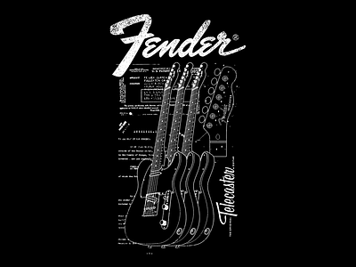 Fender Blueprint apparel fender guitar merchandise music t shirt texture