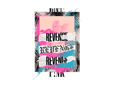 Pink Revenge apparel collage fashion merch merchandise pink t shirt