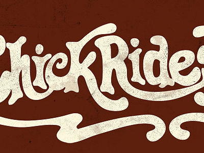 Chick Rides Artist band branding hand lettering logo typography