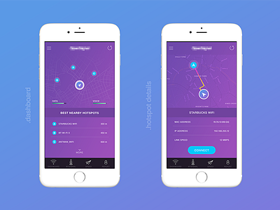 Hotspot Finder App app finder hotspot ios map mobile mockup