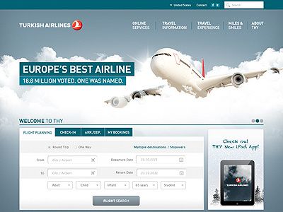 Corporate Website airlines art direction design plane ui web design