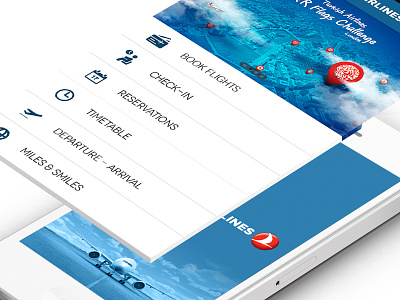 Turkish Airlines - iPhone App Redesign app ios iphone mobile sky turkish airlines ui ux