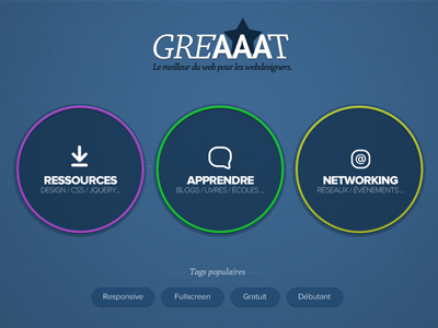 Greaaat Homepage blue buttons home