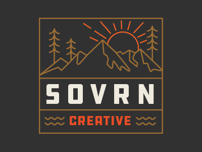 Sovrn creative illustrator line mountains outdoors patch trees