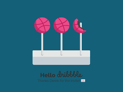 Hello Dribbble! cakepops candy debut dribbble hello