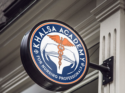 Logo for Khalsa Academy for Nursing Professionals branding design graphic design logo logo design typography