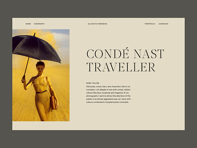 Website Concept bright clean fashion flat photographer photography typography ui ux yellow