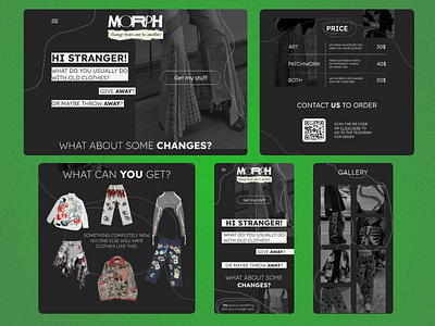 Landing page for clothes redesign studio