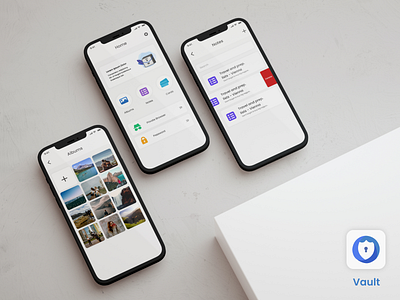 Vault App - UI Design app i̇con design mobil app ui vault vault app