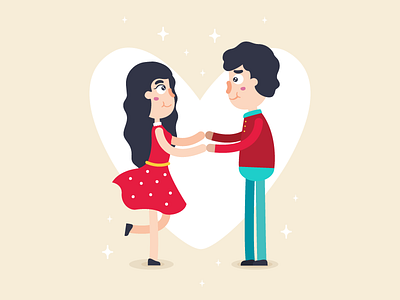Valentine´s Day II couple editorial illustration lovers magazine romantic valentines day