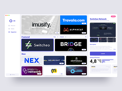 Crypto DApp Store Concept app crypto cryptocurrency desktop reviews store wallet
