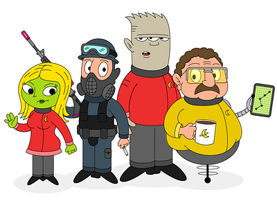 Space Show Character Designs 2/2 2d animation cartoon cartoon character character characterdesign illustration tv shows