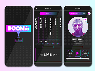 BoomBX - User Interface Mockups