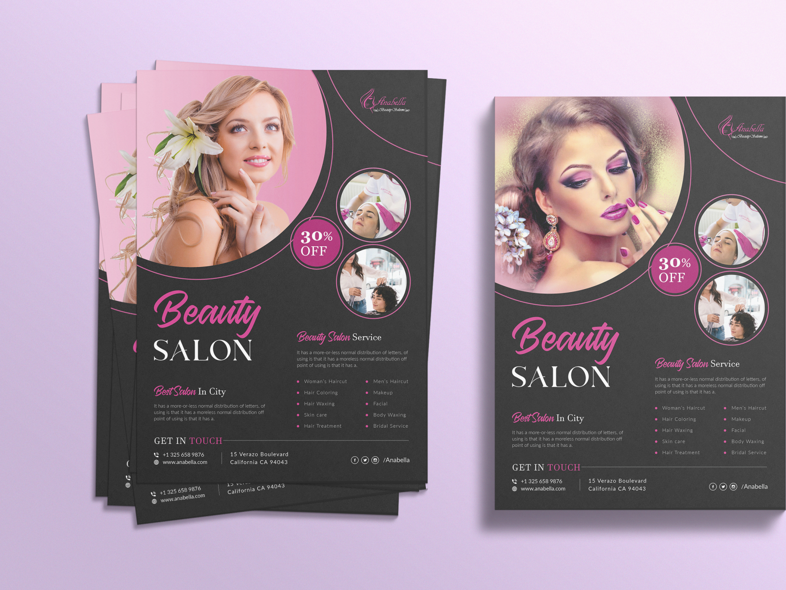 Beauty Salon Flyer Design by Jannatul Ferdousi on Dribbble