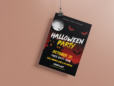 Halloween Party Flyer brochure design flyer graphic design