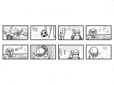 Storyboard blackandwhite football storyboard