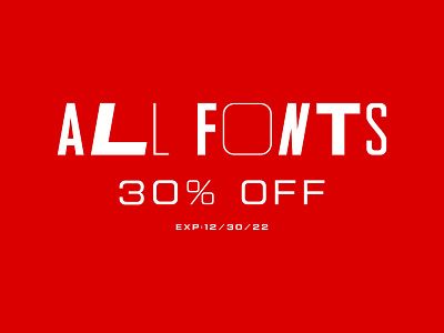 All Fonts 30% OFF!