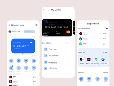 Banking app ui design