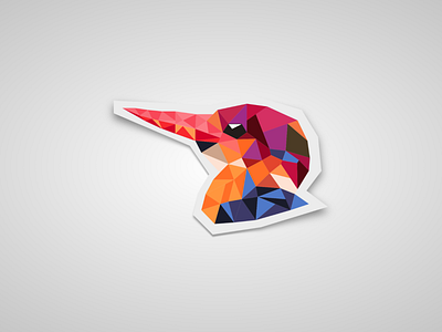 Kingfisher Low poly Art