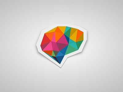 Brain Low poly Art design icon illustration vector art