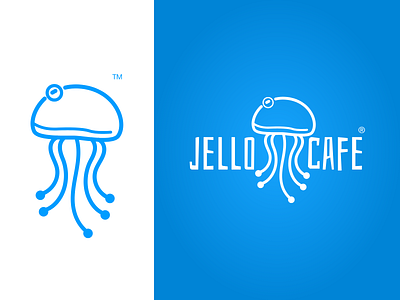 JELLOCAFE branding flat icon illustration logo typography vector art