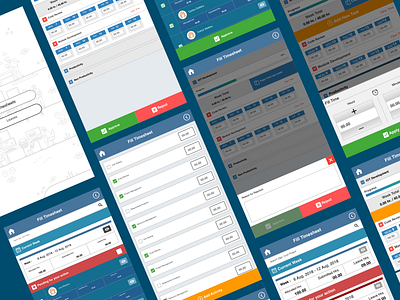 Timesheet And Leave Application App app design flat illustration ui ux vector art web website