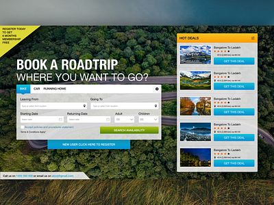 Travel & Tourism Landing Page Concept
