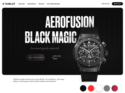 Concept site | landing page | a watch