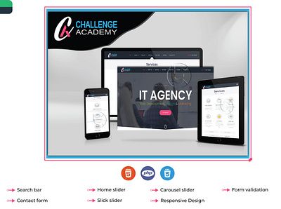 Mockups for academy acedamy website app branding education website logo ux vector web design