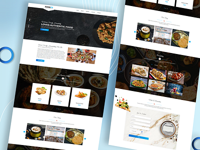 Restaurant - Responsive Web Design Template branding figma graphic design logo mockups ui uiux vector