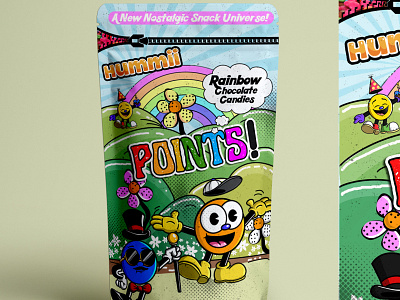 Candy Packaging candy cartoon choclate illustration mickey mini mint packaging pouch rainbow retro rubberhose