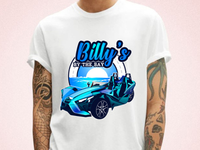 Slingshot T-shirt beach blue car palm sea slingshot t shirt