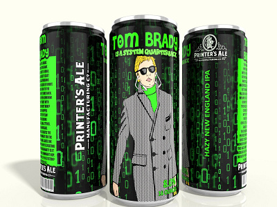 Tom Brady Can design can design illustration matrix product label tom brady