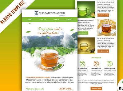 Klaviyo tea email template campaign design email marketing email newsletter emailtemplate graphic design illustration klaviyo template mailchimp mailchimp email template