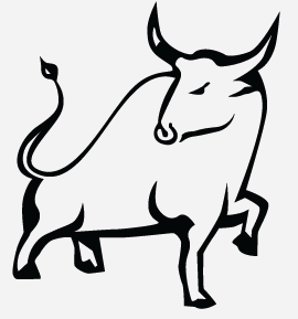Bull icon for local steak house logo