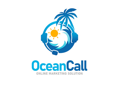 OceanCall Logo Design abodystudio abstract art brand brand identity branding design illustration logo design logotype vector