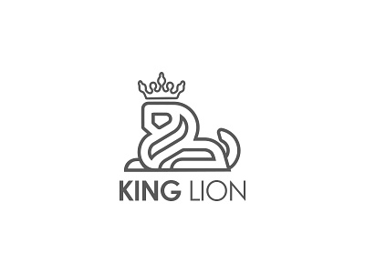 King Lion Logo abodystudio brand brand identity branding design lion lion king lion logo logo logo design monoline vector