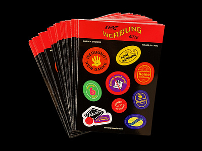 KEINE WERBUNG, BITTE branding branding design design graphic illustration logo sticker design stickers vector