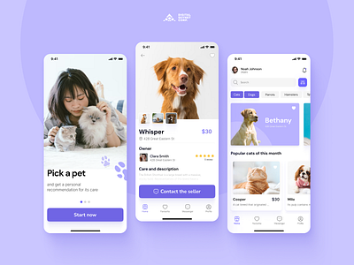 Pet Shop Mobile App Design app app design application cat dog ecommerce minimal mobile pet shop pet store pets product design shop ui ux visual design