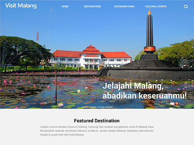 Malang Intregated City Tourism branding design ui web website