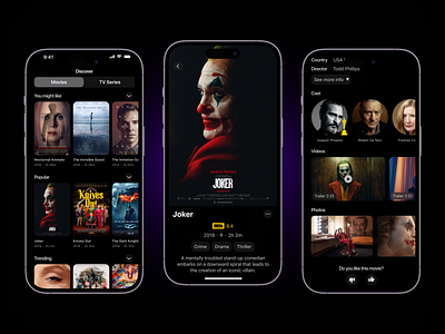 Movie Club | App Design Concept app app design concept design figma mobile app movie ui uiux ux uxui