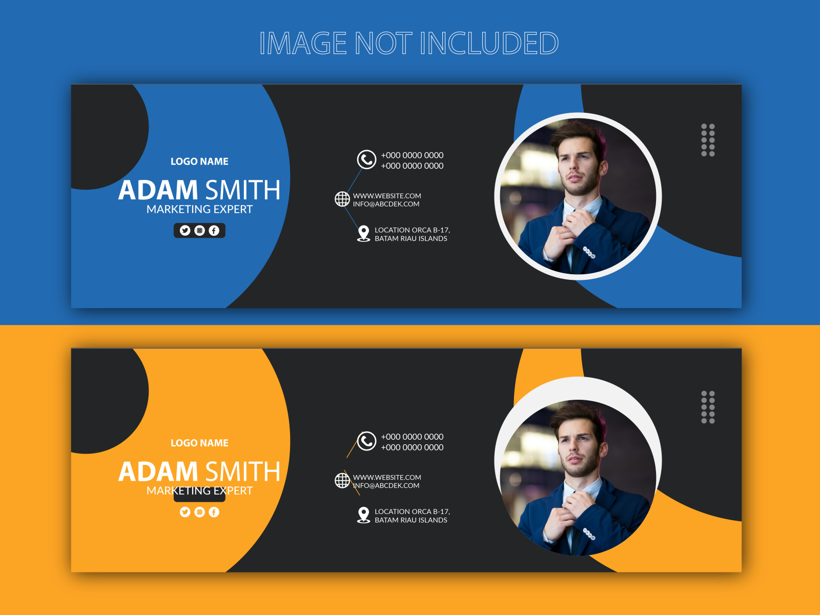 Modern email signature design or facebook cover design template by ...