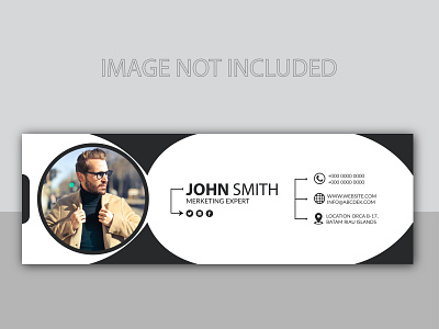 Modern email signature design or facebook cover design template corporate post