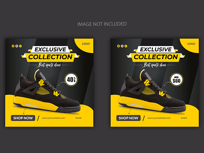 Shoes sale social media instagram post square banner design promotion design