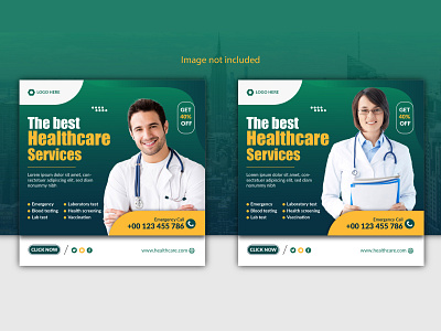 Medical social media flyer design hospital