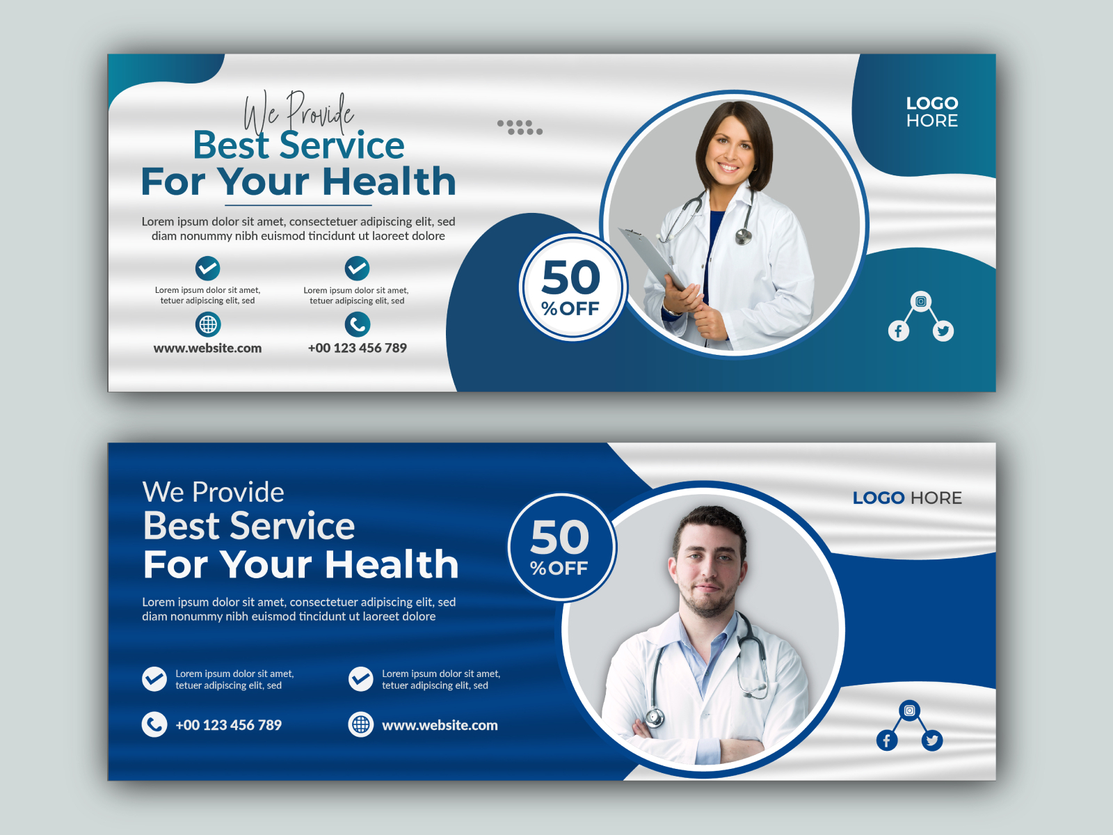 Medical Healthcare Facebook Cover Design Web Promotion Banner By 